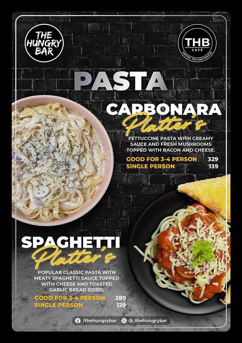 Pasta menu