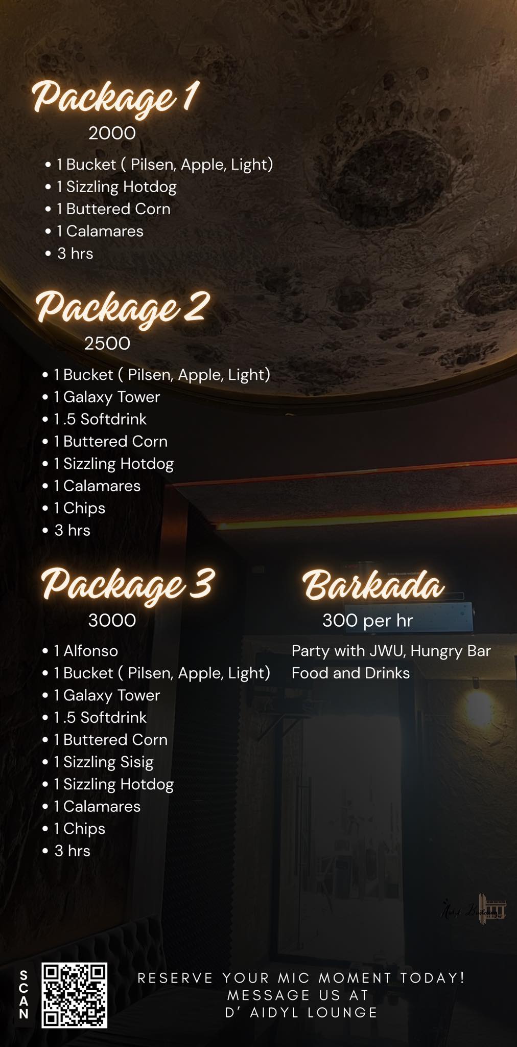 Hungry Bar promo packages and barkada ad